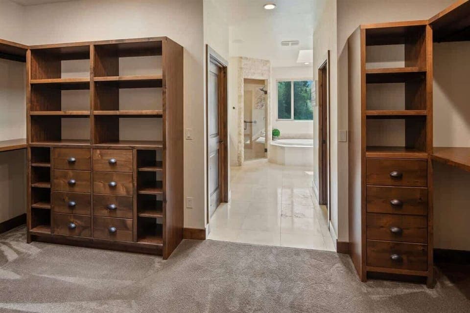 Very large master closet. Plenty of room for a port-a-crib for younger ones to rest.