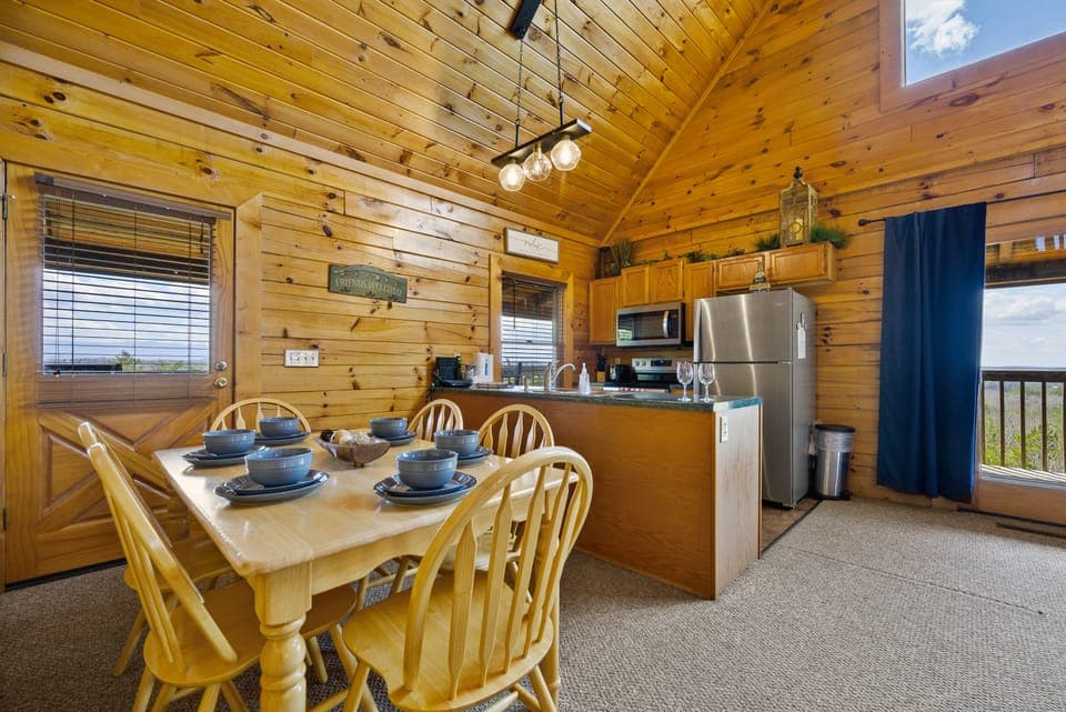 Comfortable kitchen and dining area