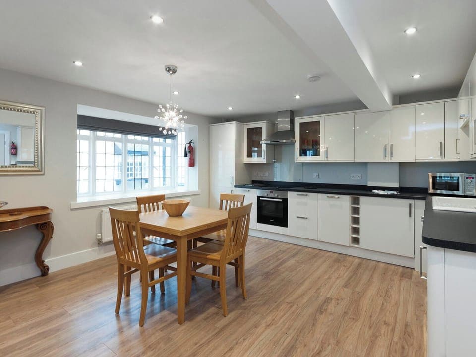 Immaculately presented kitchen/dining area | Bank Apartment 1, Dartmouth