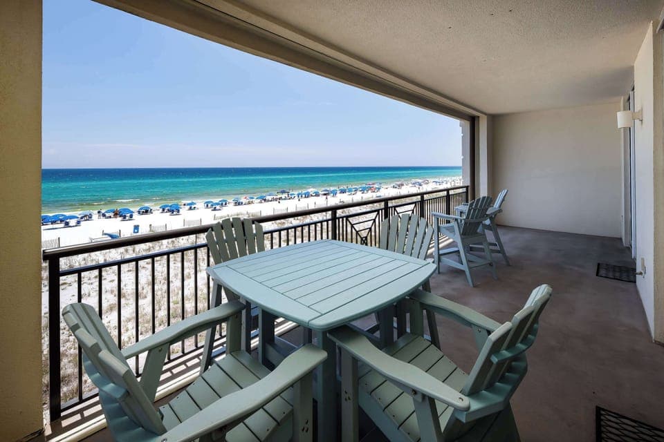 Gulf front balcony with million dollar views