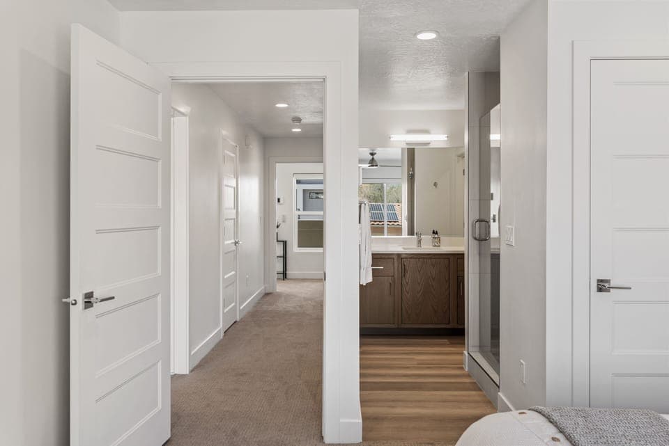 Hallway, laundry closet