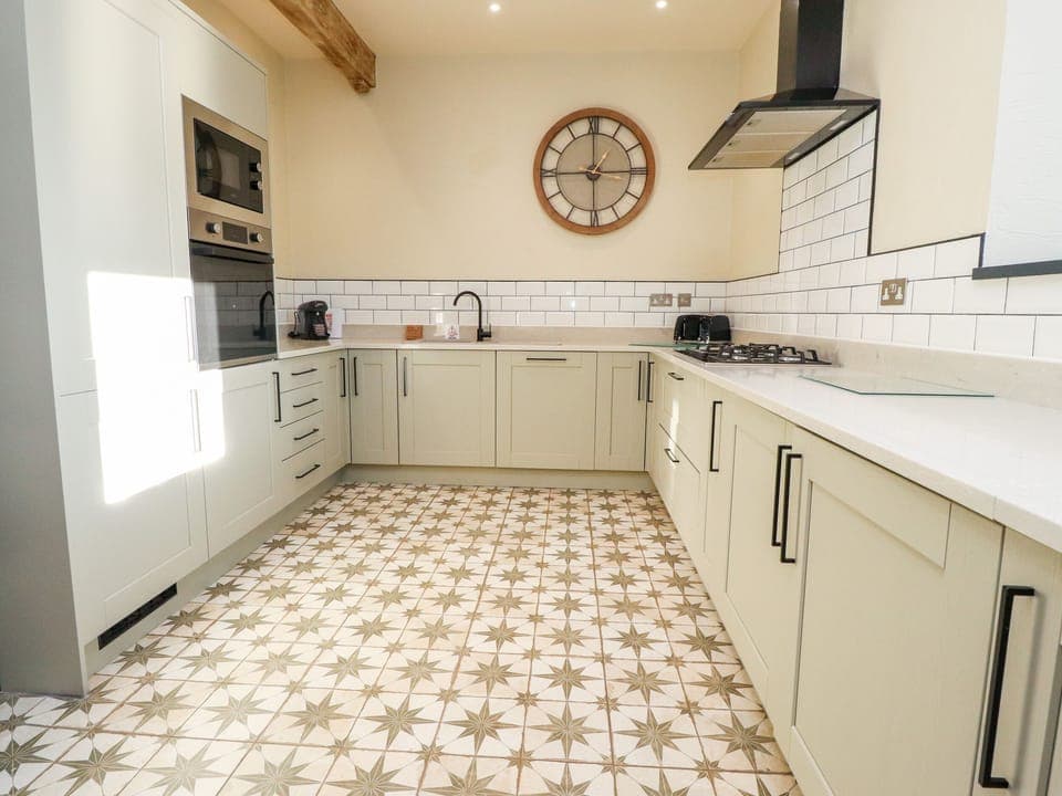 Fridge, dishwasher, electric kettle, toaster