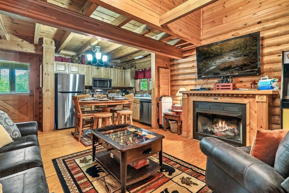 Family room with fire place!