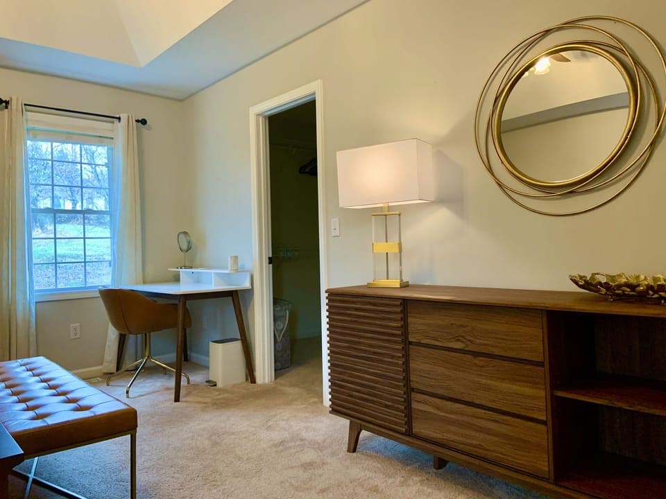 Master bedroom: Looking towards closet w/new updates