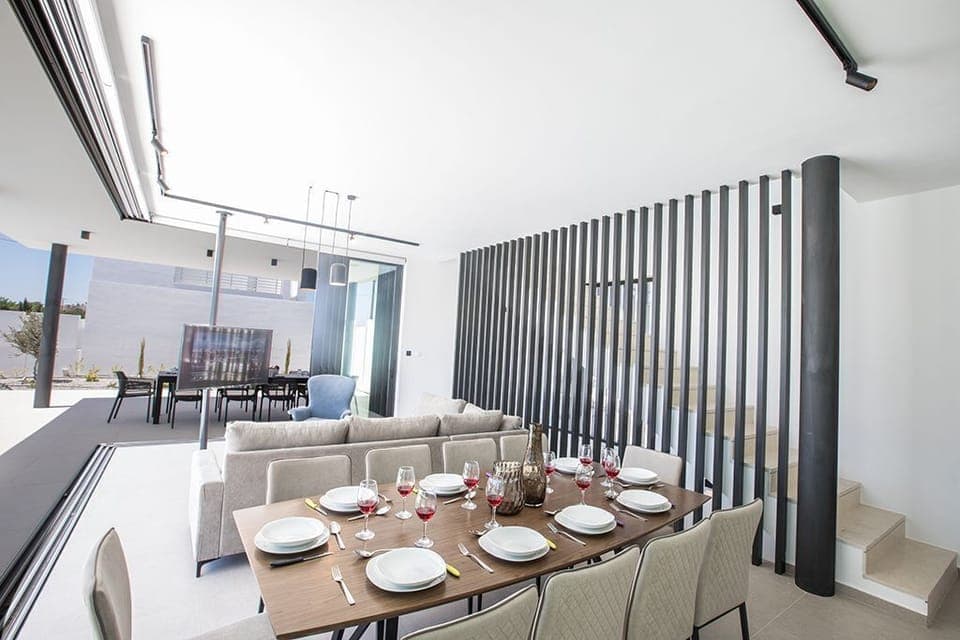 Dining Area with table and chairs to seat 10 people