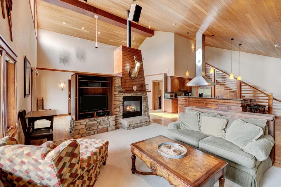 Expansive Open Floor Plan with Beautiful Wood Ceiling