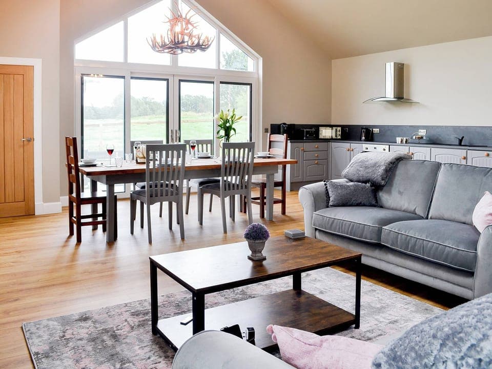 Open plan living space | The Byre - Farm Holidays, Castle Douglas