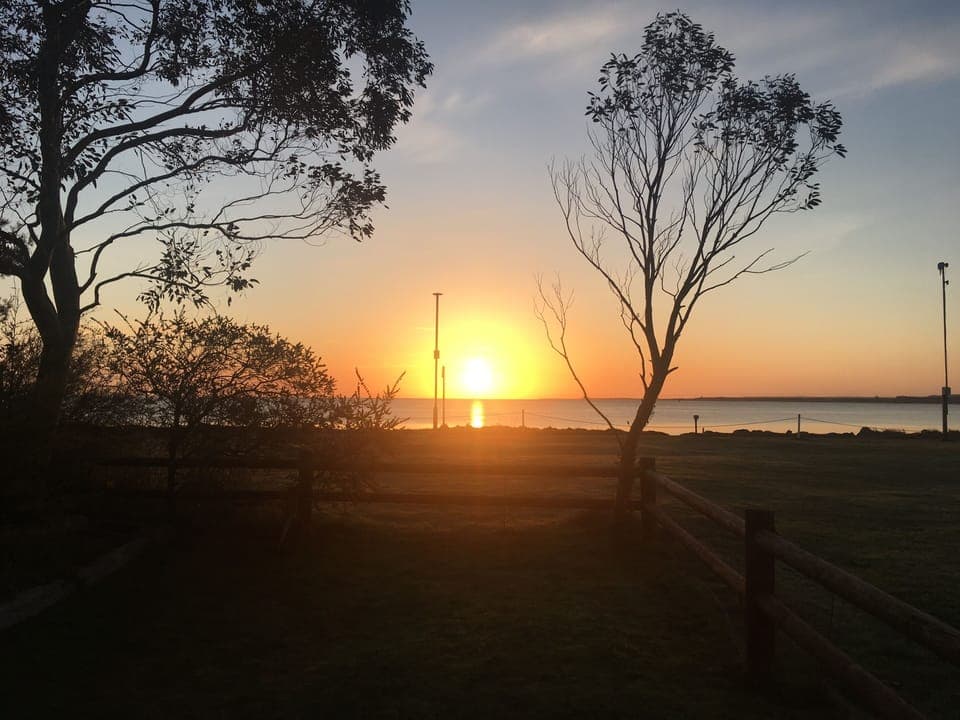 Sunrise from the garden