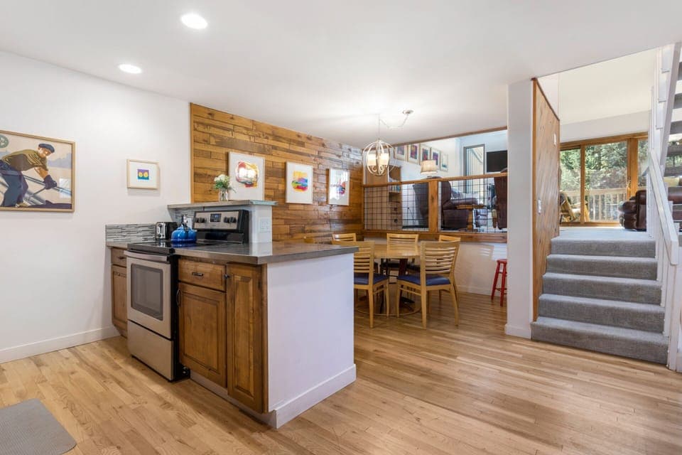 Stairs to Living Area and Deck