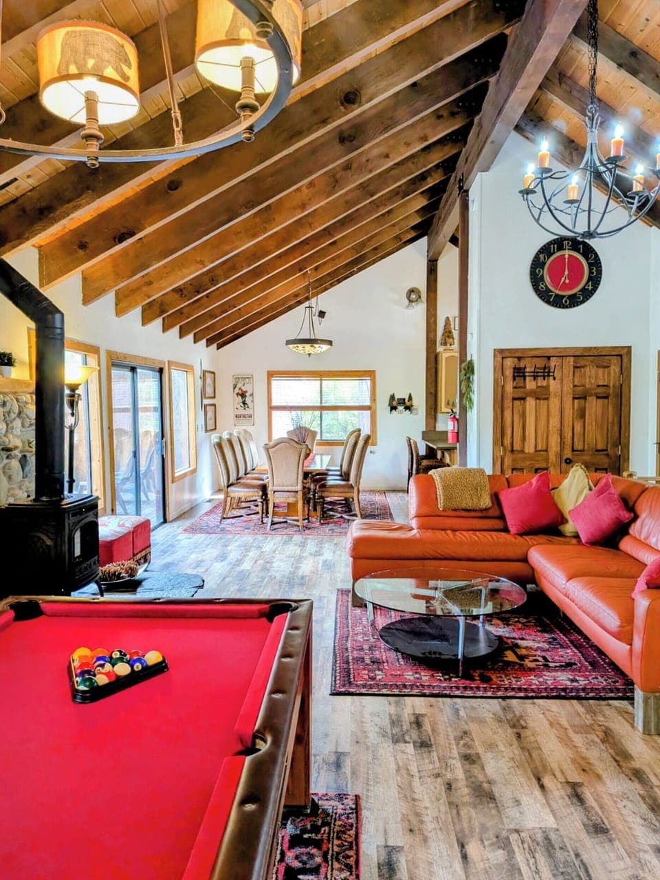 High beamed ceilings!