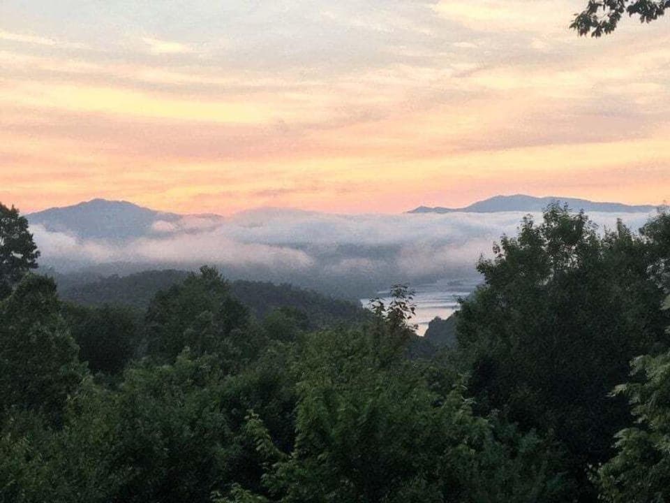 This  is the Morning View Over Lake Fontana