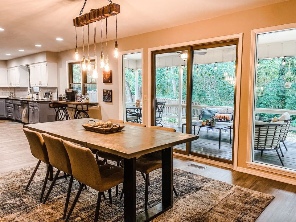 DINE: Gather inside or out for a great meal.