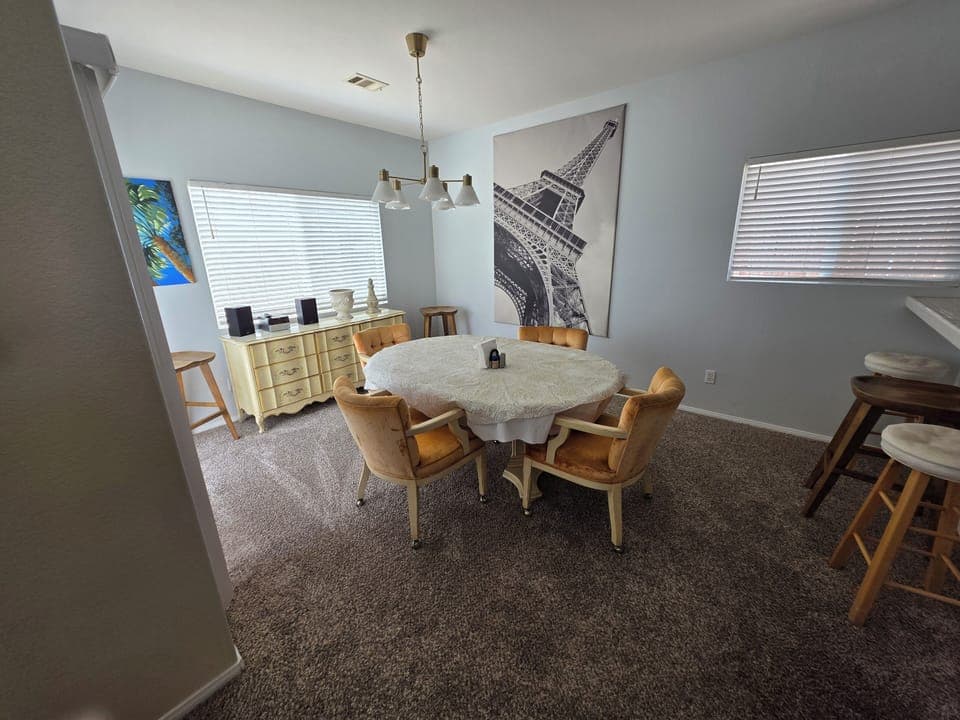 Dining room - extra chairs in closet 