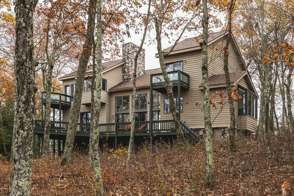 Back of house, looking from golf course.