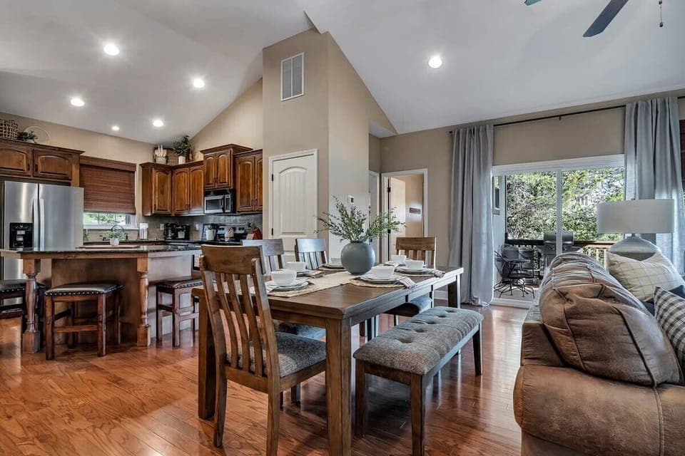 Enjoy dinner at the table because meals on vacation always taste so much better!