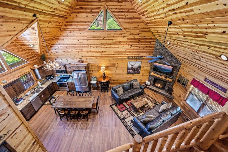 Tall ceilings in cabin feel amazingly spacious!