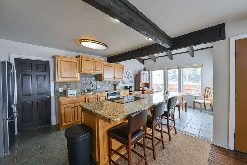 Large kitchen with everything you need to whip up a lovely meal
