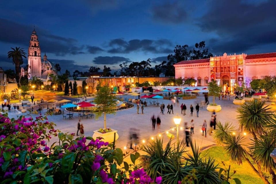 Balboa Park at night, truly magical.