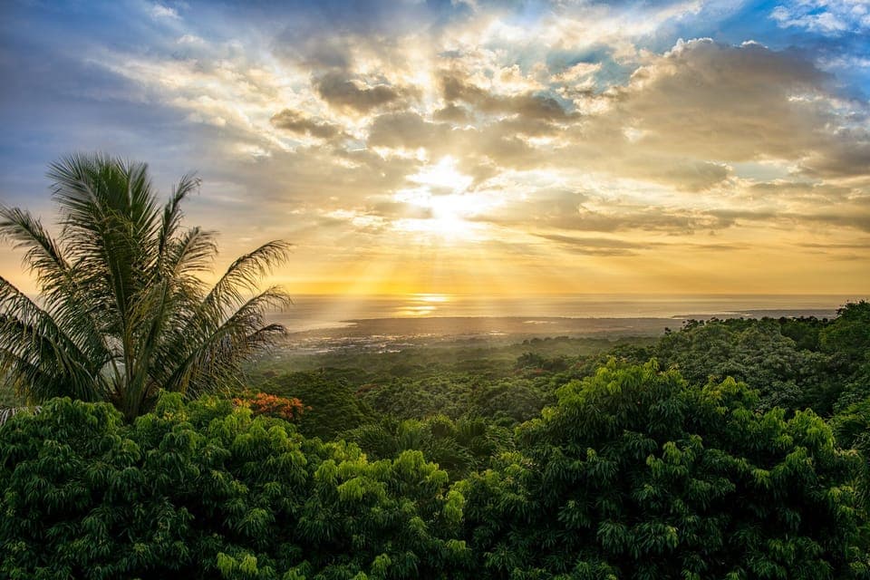 Sunset from Lanai/Pool