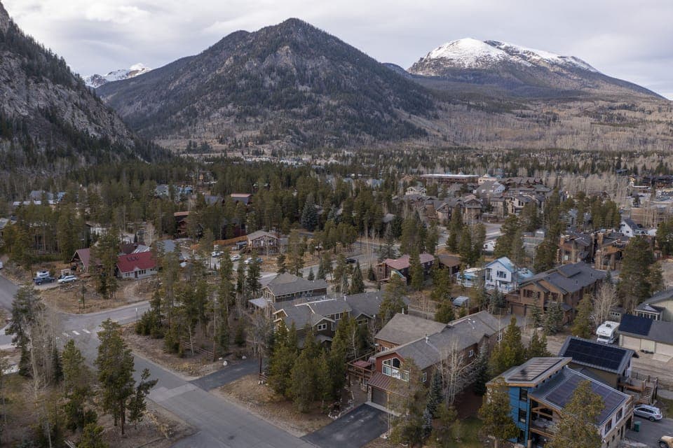 Drone picture of house