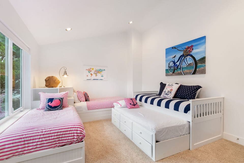 Bedroom 4 features two custom built-ins and a twin Captain's bed to sleep a total of 4 guests.