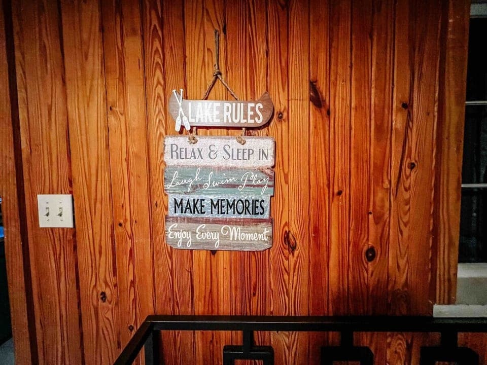 Lake life isn`t just a view- it`s a vibe. Relax, laugh often, dive in, and make memories that stick.