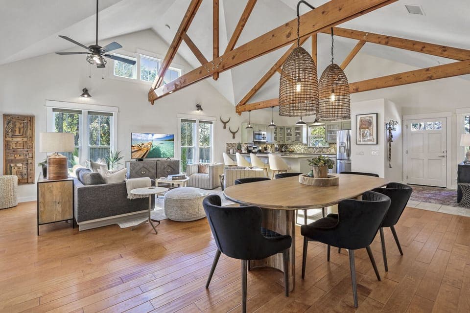 Upscale open floor plan.