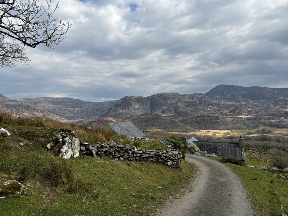 5 minutes into the hills 