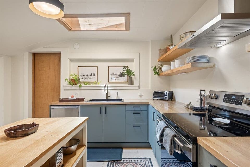 Remodeled kitchen with a modern Southwest vibe.