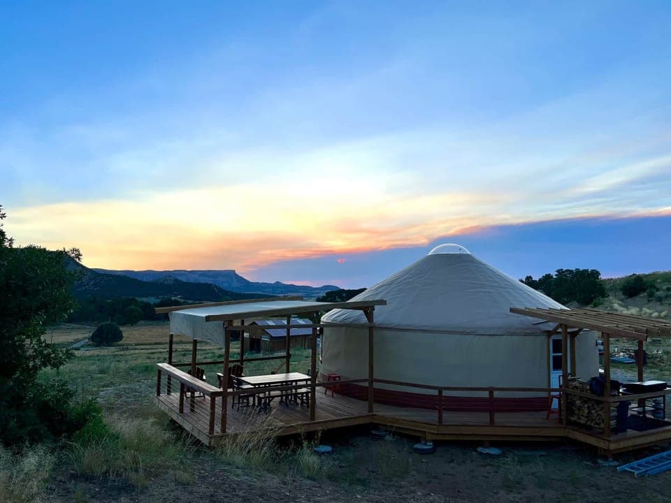 Sunset view with deck and bbq space