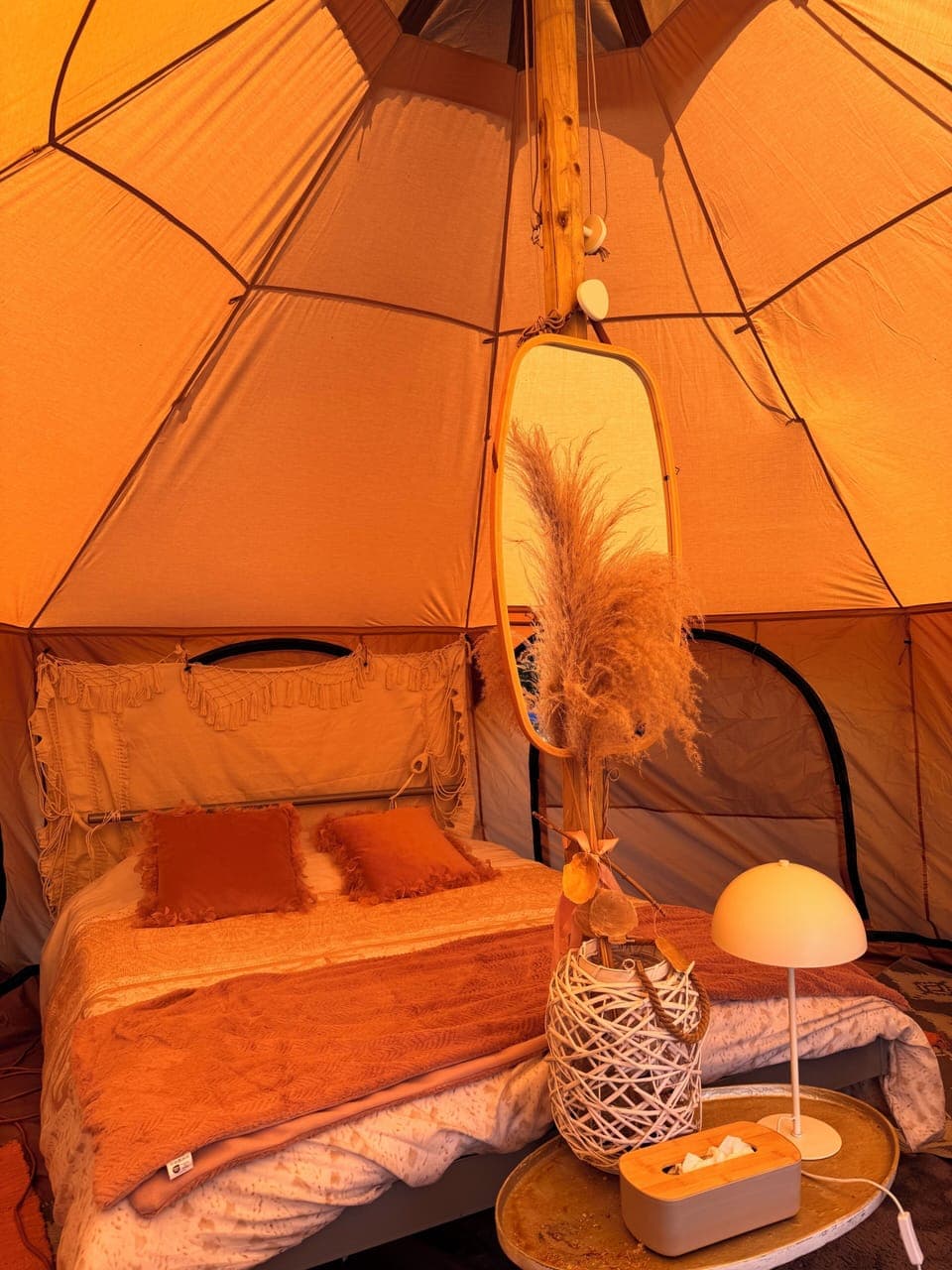 Honeymoon Tent | Individually decorated, individually furnished, laptop workspace