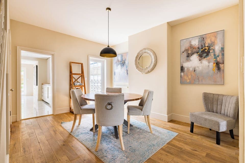 Three Bedroom House | Living area | 40-inch Smart TV with digital channels, TV