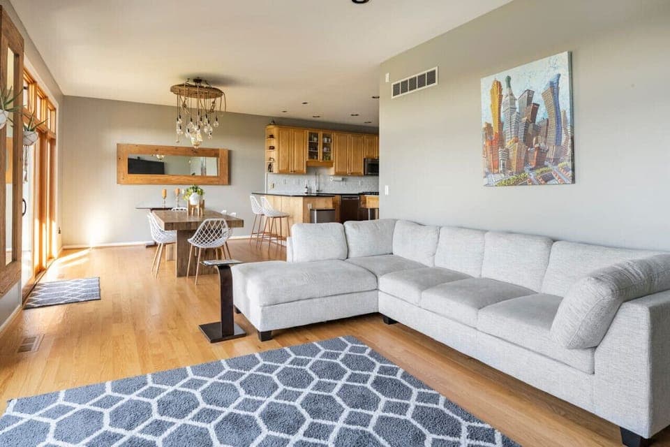 Modern open floor plan.