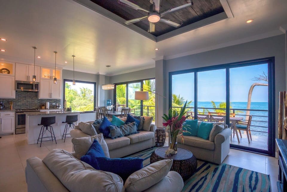 Condo, 2 Bedrooms, Private Pool, Beachfront | Living area | 40-inch Smart TV with digital channels, TV, Netflix