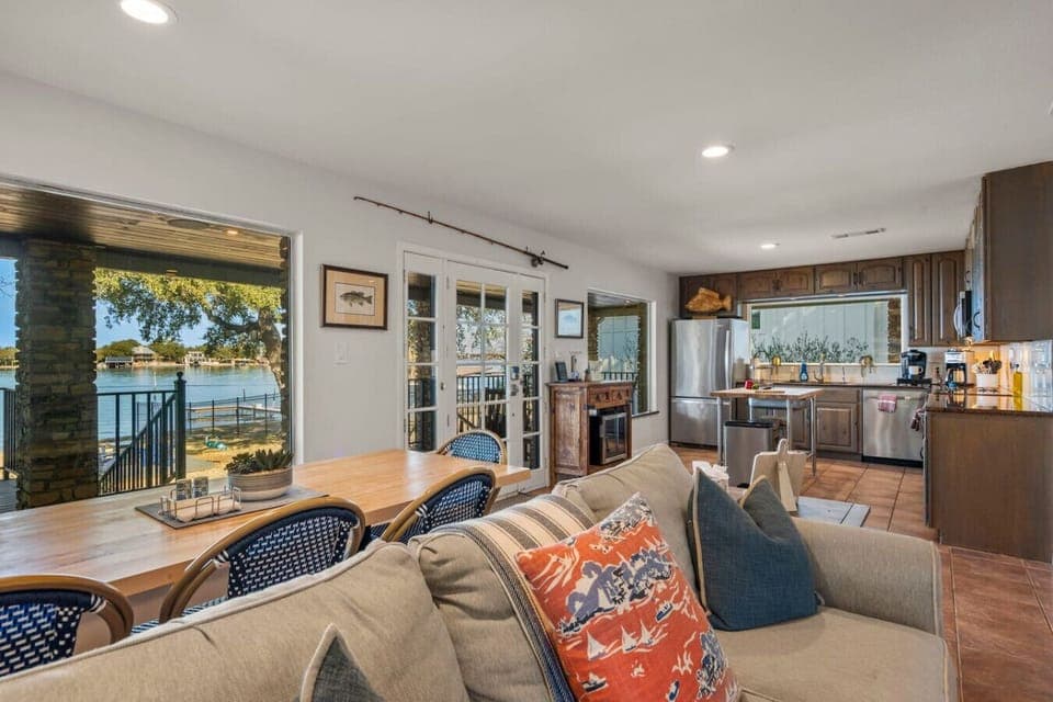 dining room open to living room and kitchen