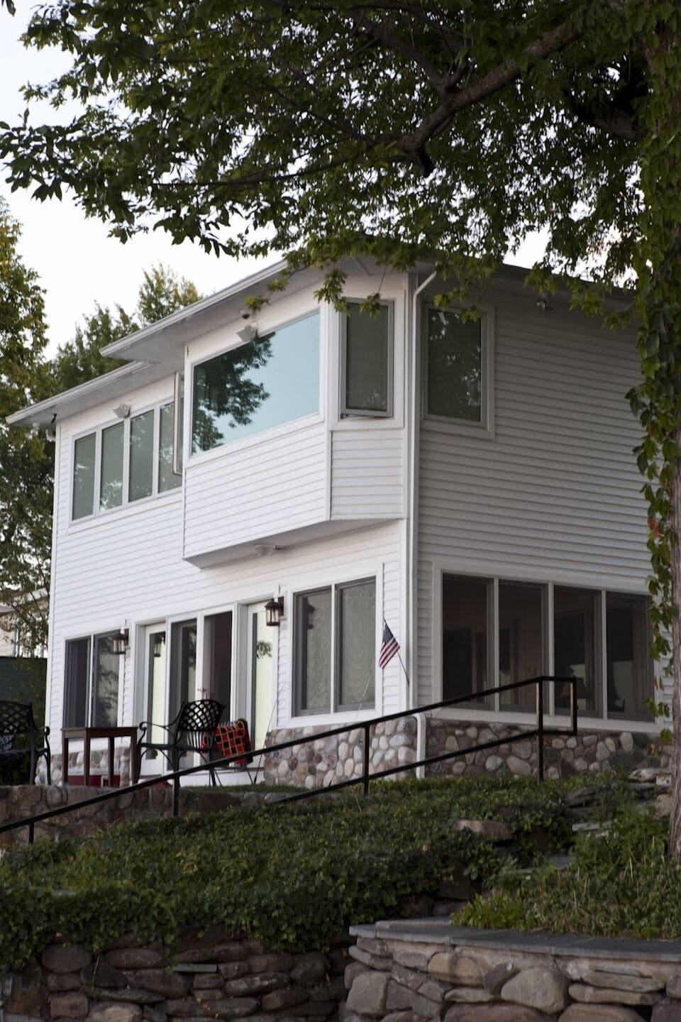 Lakeside of house - HUGE windows for excellent views!