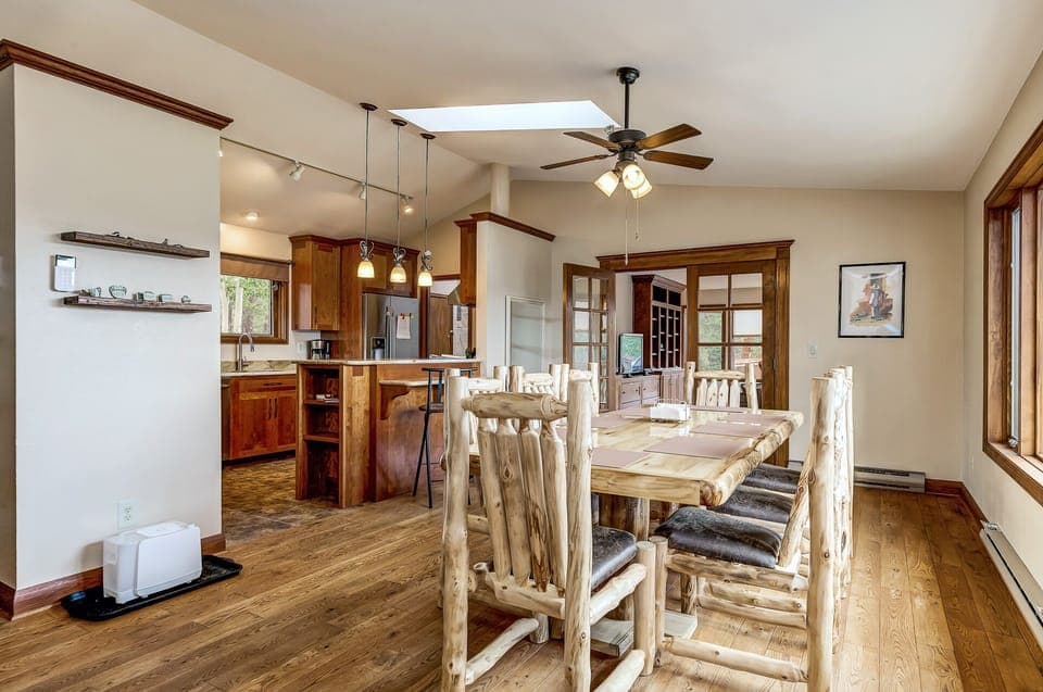 Dining room open to kitchen