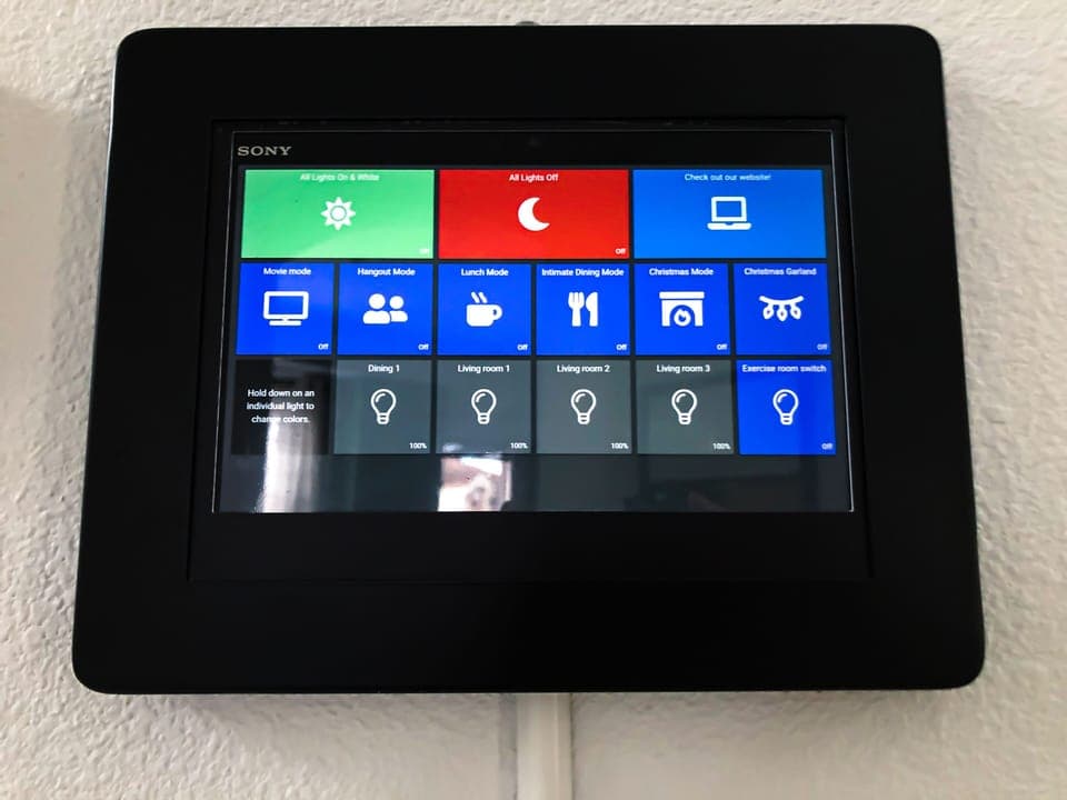 Smarthome dashboard to control smart lights on the ground level. 