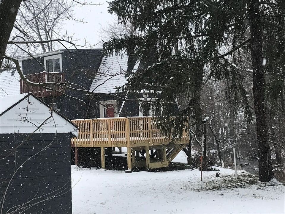 517 College Avenue in winter