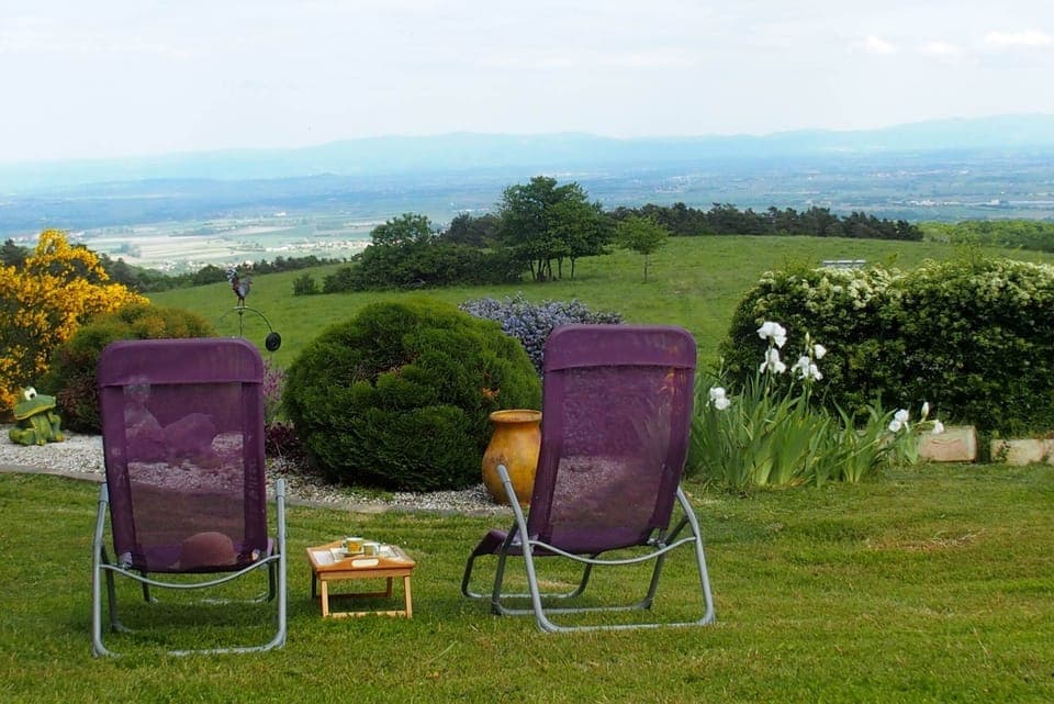 vue panoramique de l'appartement sur la plaine de la Limagne