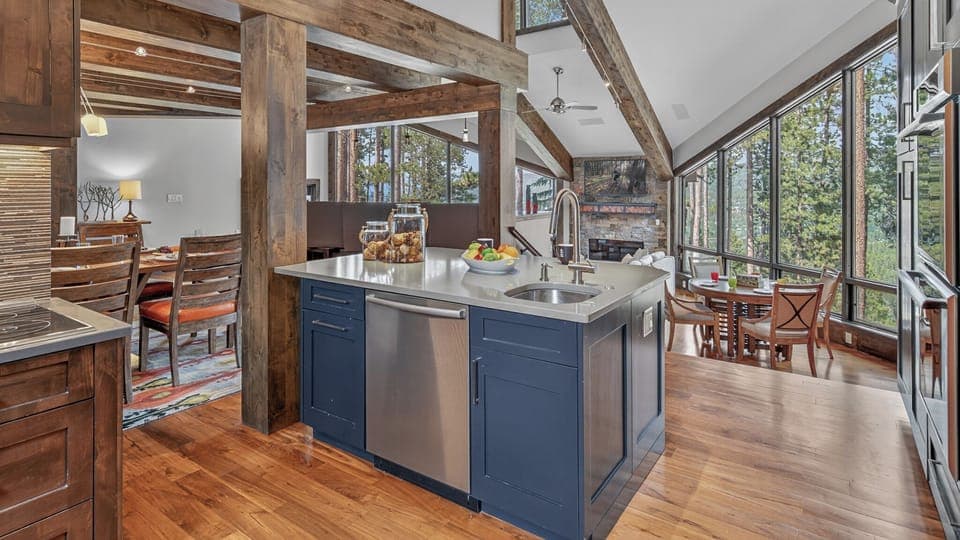 Kitchen with views