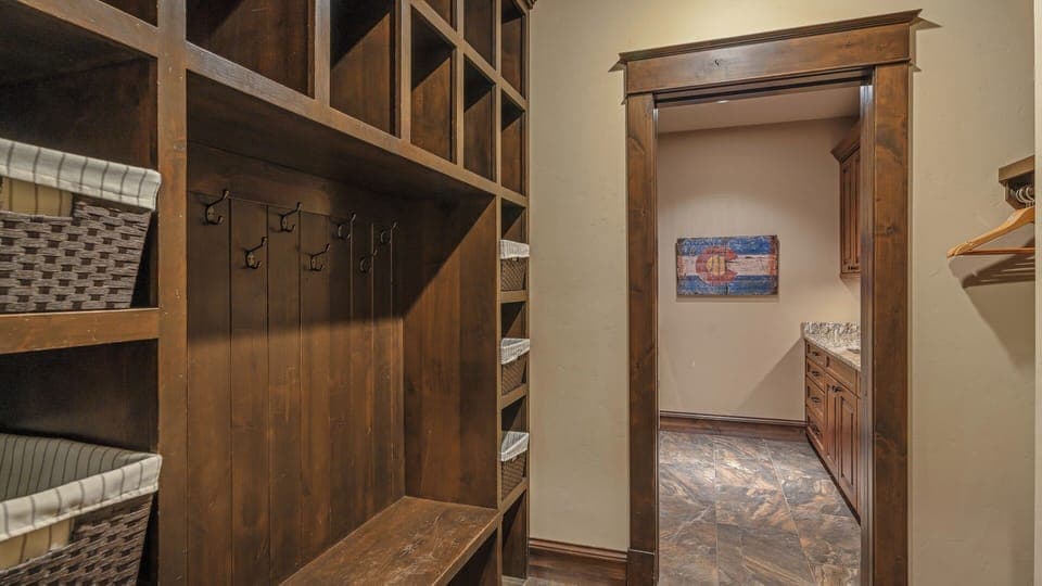 Main level mudroom and garage entrance