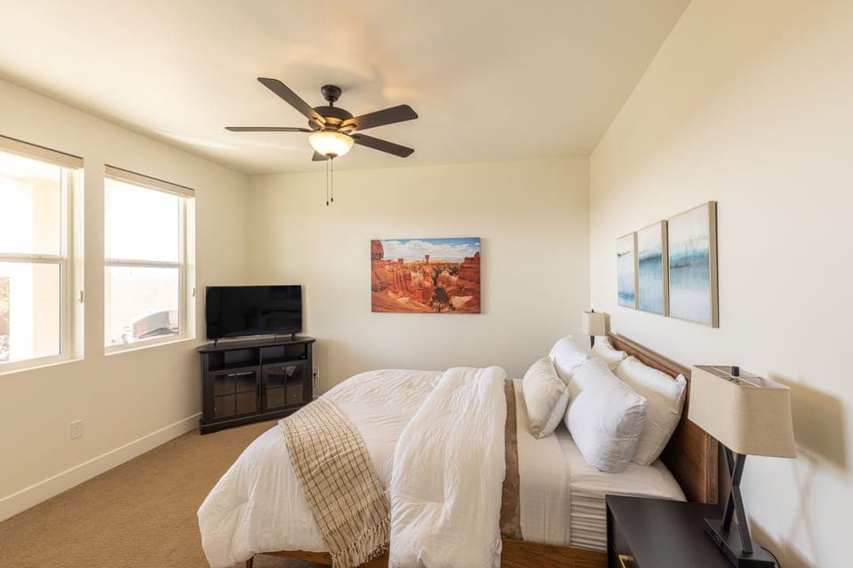 Bedroom 6 - Bedroom 6 includes a King bed, private TV, and on suite bathroom.