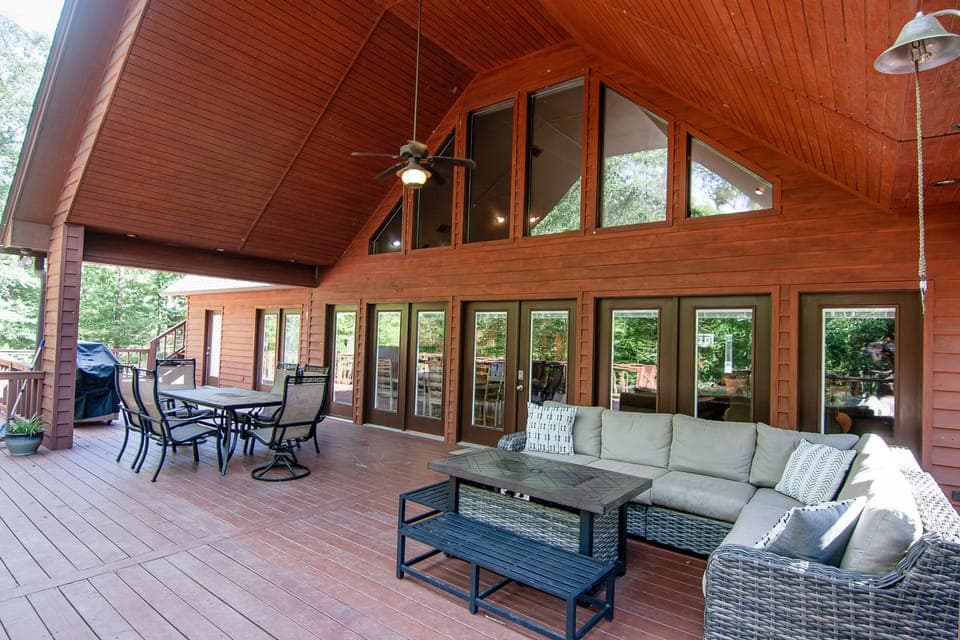 NEW blue cushions for 2025/ Back Deck