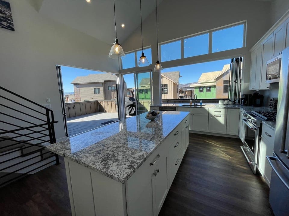 Kitchen with Slide-open Window and Door Bays