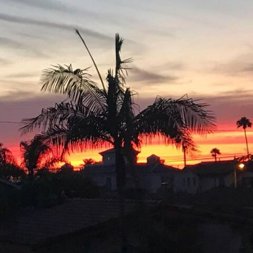 Sunset from the upstairs porch
