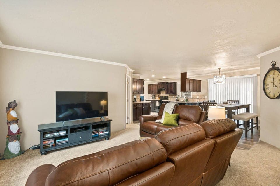 Watch you favorite movies, shows, and sports on this smart tv after a day exploring Mt Hood.