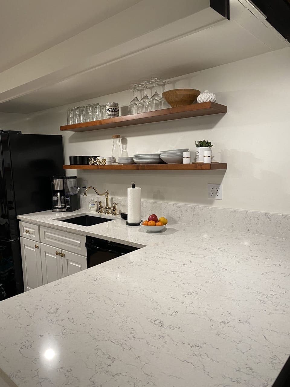 Plenty of counter space in the kitchen.