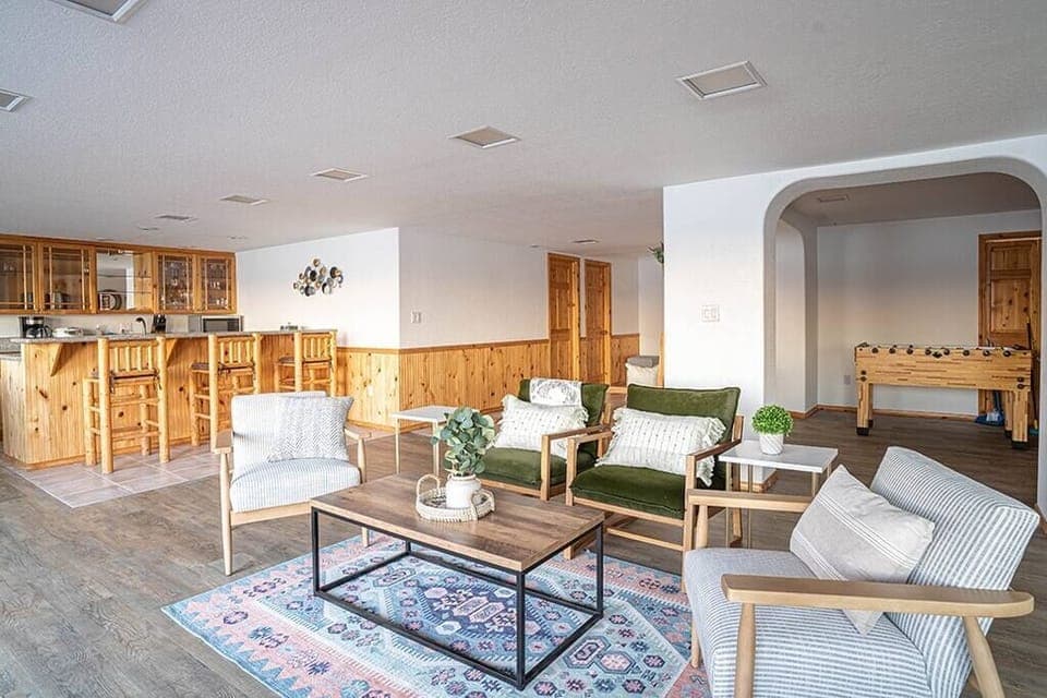 Multiple seating and foosball table