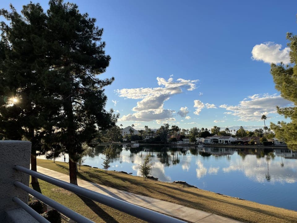 View from the balcony!  Scottsdale bike path directly outside.